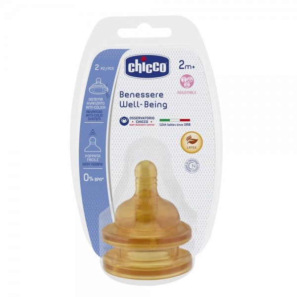 chicco-tetina-boca-ancha-caucho-flujo-regulable-2m-2-unidades