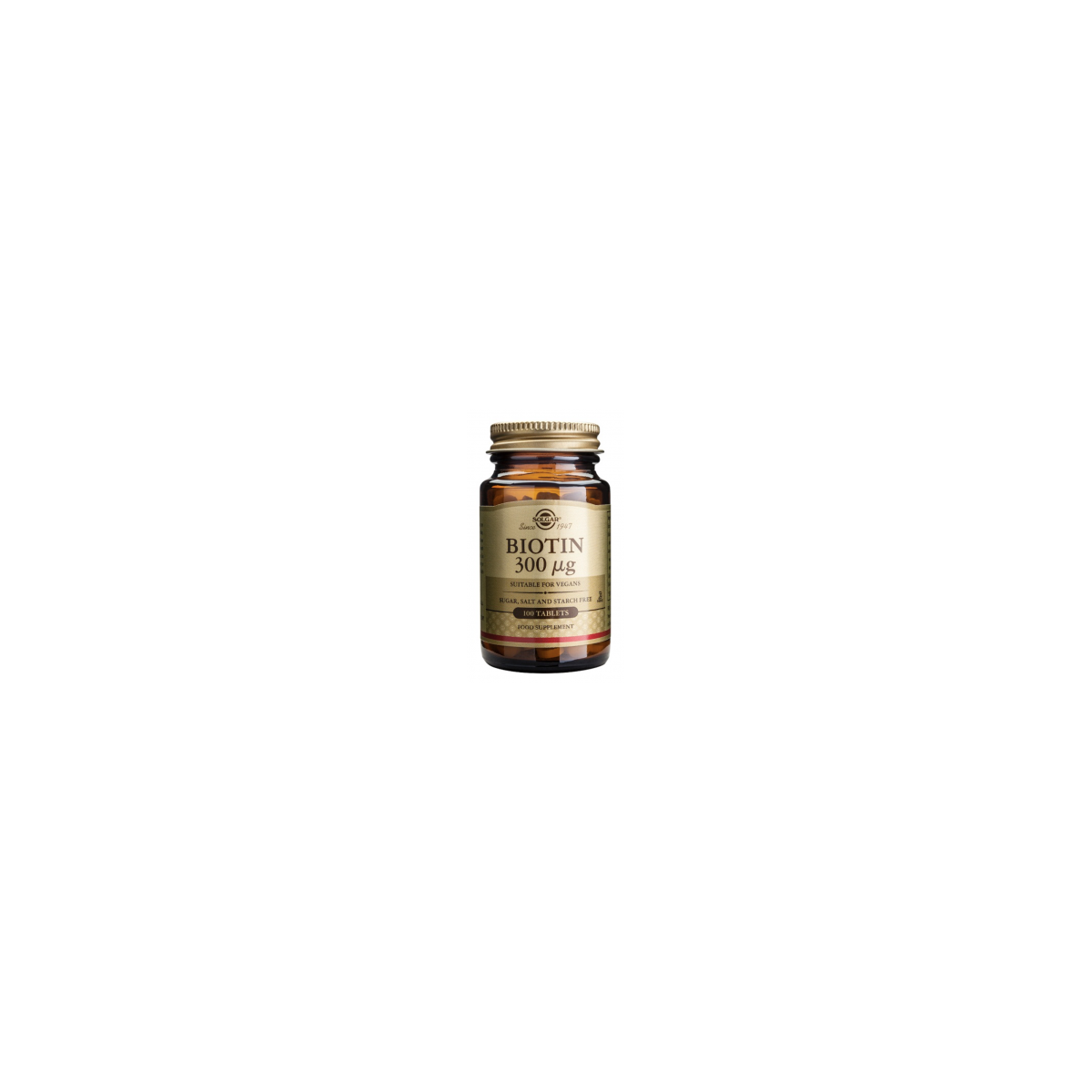 Solgar Biotina 300 Mcg 100 Comprimidos