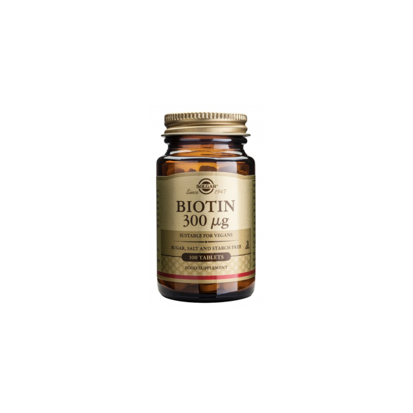 Solgar Biotina 300 Mcg 100 Comprimidos