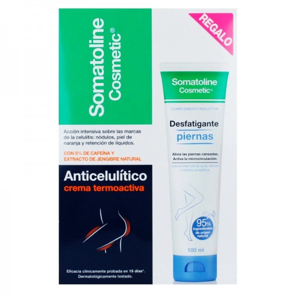 Somatoline Anticelulítico Crema Termoactiva 250 ml + Desfatigante Piernas 100 ml