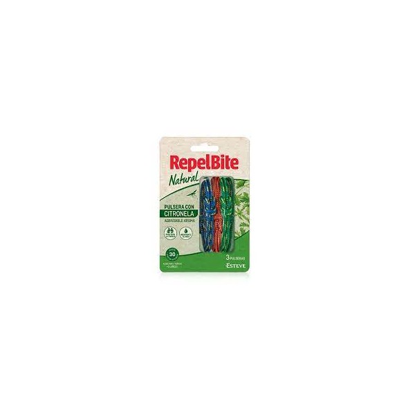 Repel Bite Natural Pulsera de Cuerda Con Citronela 3 Unidades