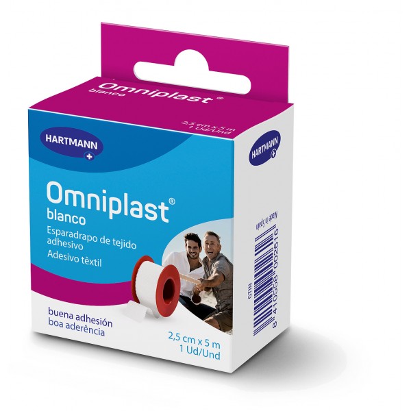 Esparadrapo Omniplast tela Blanco 5M x 2.5cm