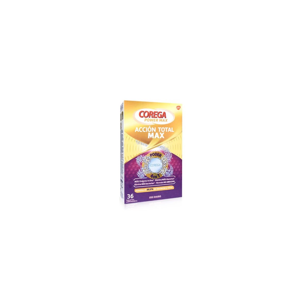 Corega Power Max Acción Total 36 Tabletas