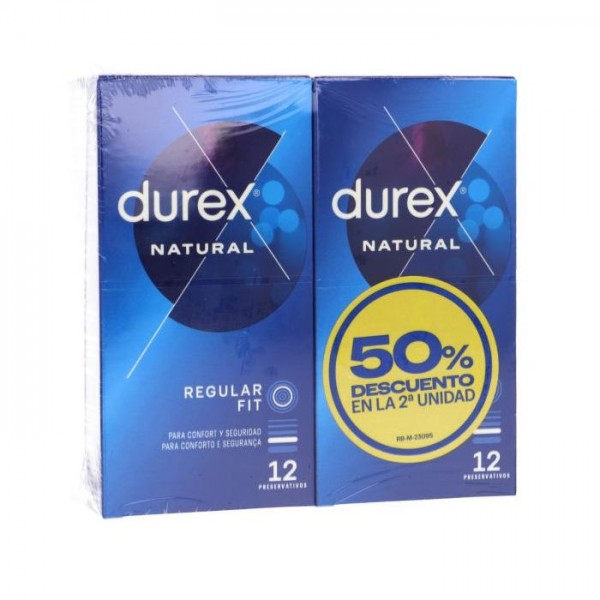 Durex Natural Plus Regular Fit 2 x 12 Unidades