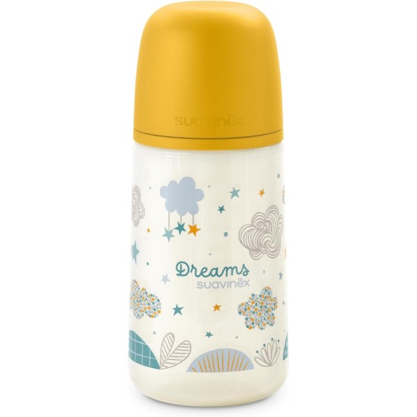 Suavinex Biberón 0-6 m Silicona Flujo Medio 270 ml (Varios Colores)