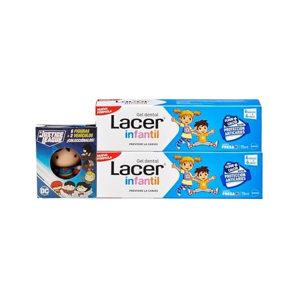 Lacer Gel Dental Infantil Fresa 2 x 75 ml Sabor Fresa