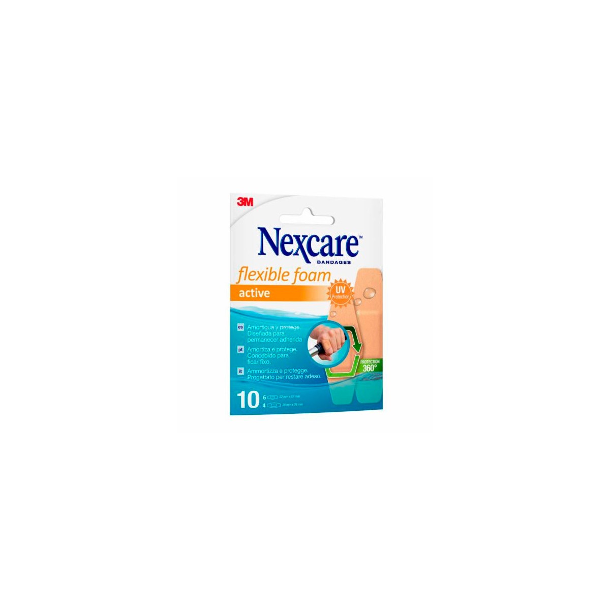 3M Nexacare Tiras Active 360º Flexible Foam 10...