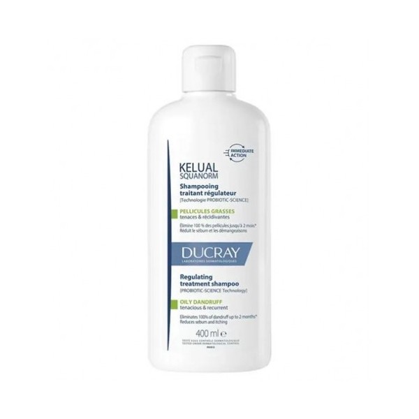 Kelual Squanorm Champu Tratante Regulador Caspa Grasa Ducray 1 Envase 400 ML
