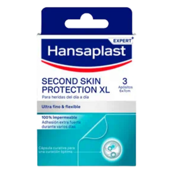 Hansaplast Second Skin Protection 3 Parches 7 CM X 6 CM