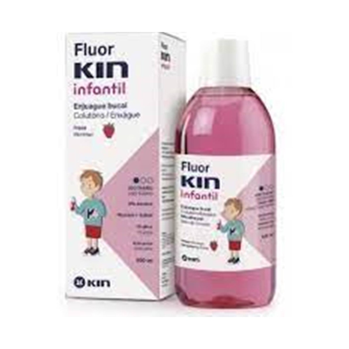 Fluor Kin Infantil Enjuague Bucal Fresa 500ML +...