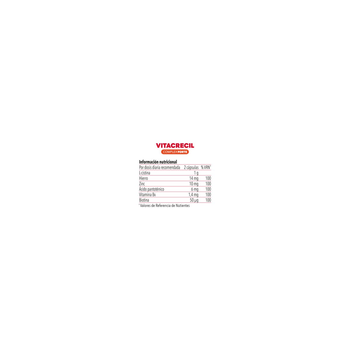 Vitacrecil Complex Forte 60 cápsulas