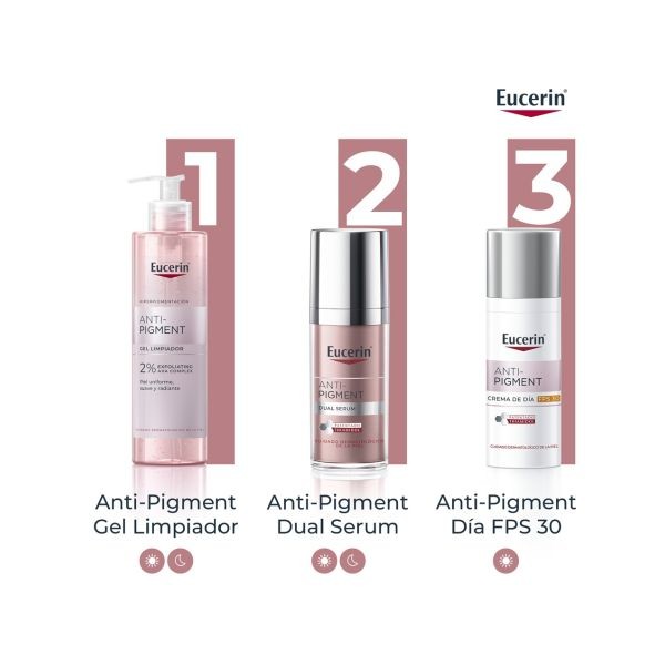 Eucerin Anti-Pigment Dual Serum + Anti- Pigment Gel Limpiador Limpieza