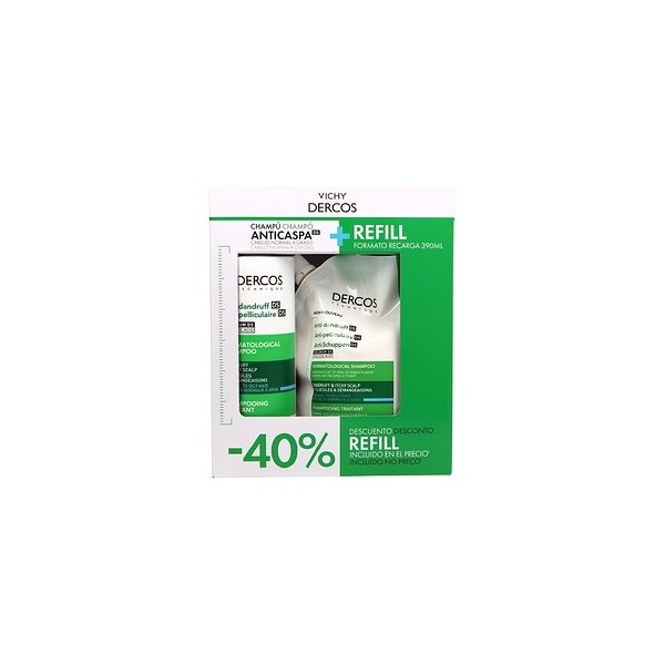 Vichy Dercos Champu Anticaspa + Refill Formato Rrecarga 390 ML