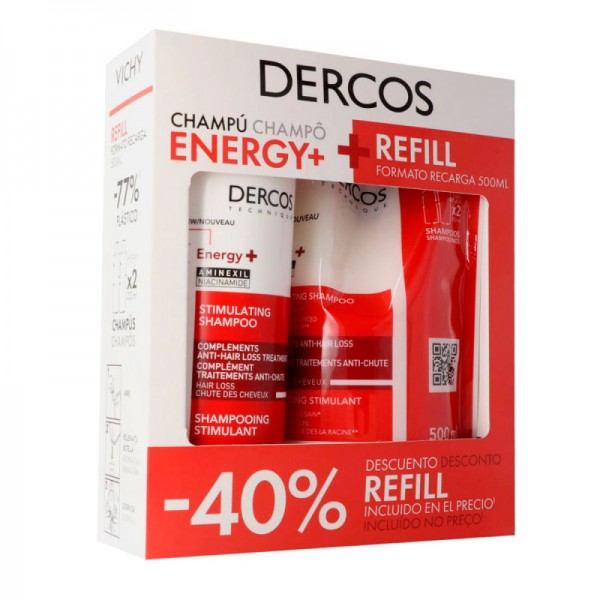 Vichy Dercos Champu Energy +Refioll Formato Rrecarga 400 ML