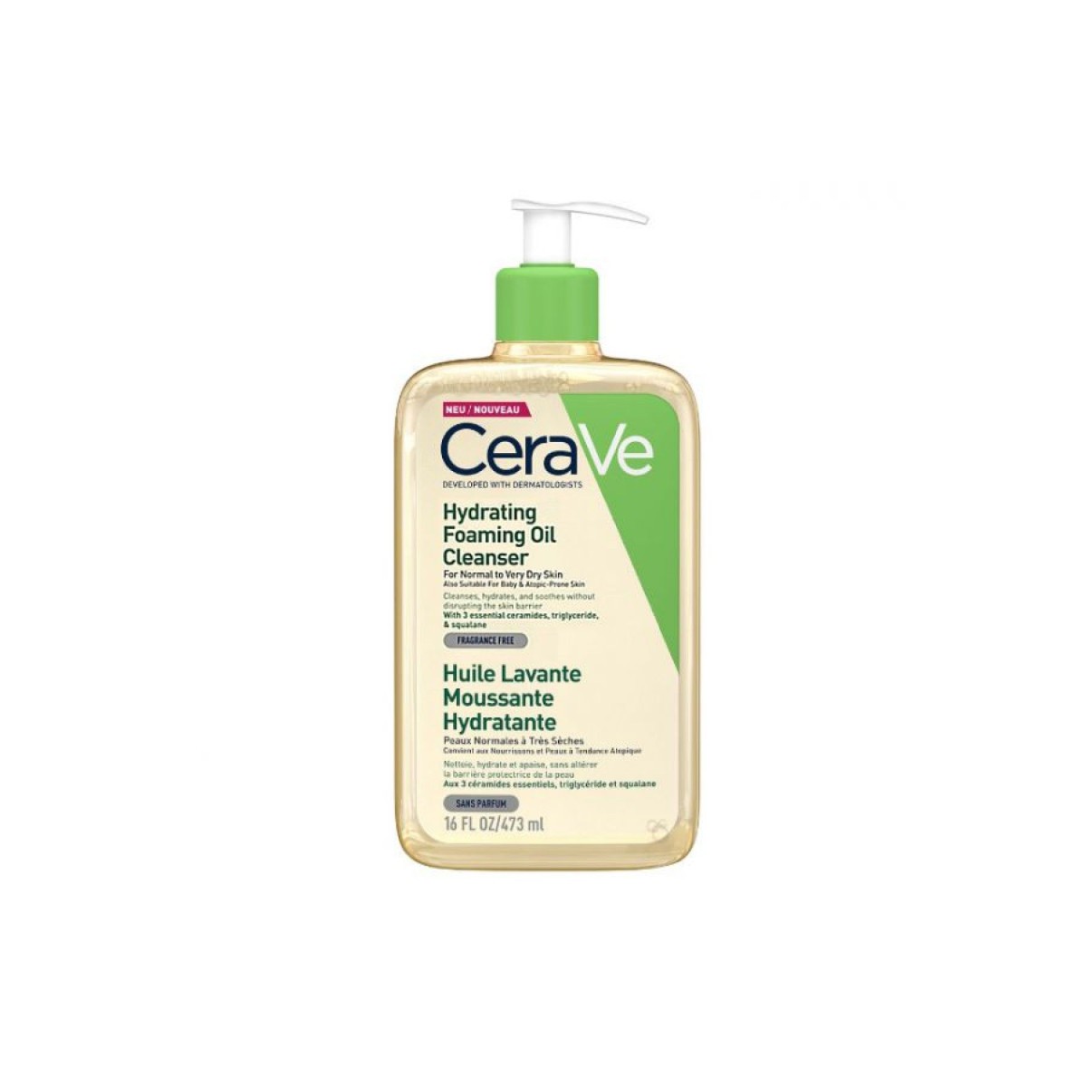 Cerave Limpiador Aceite Espumoso Hidratante 473 ML