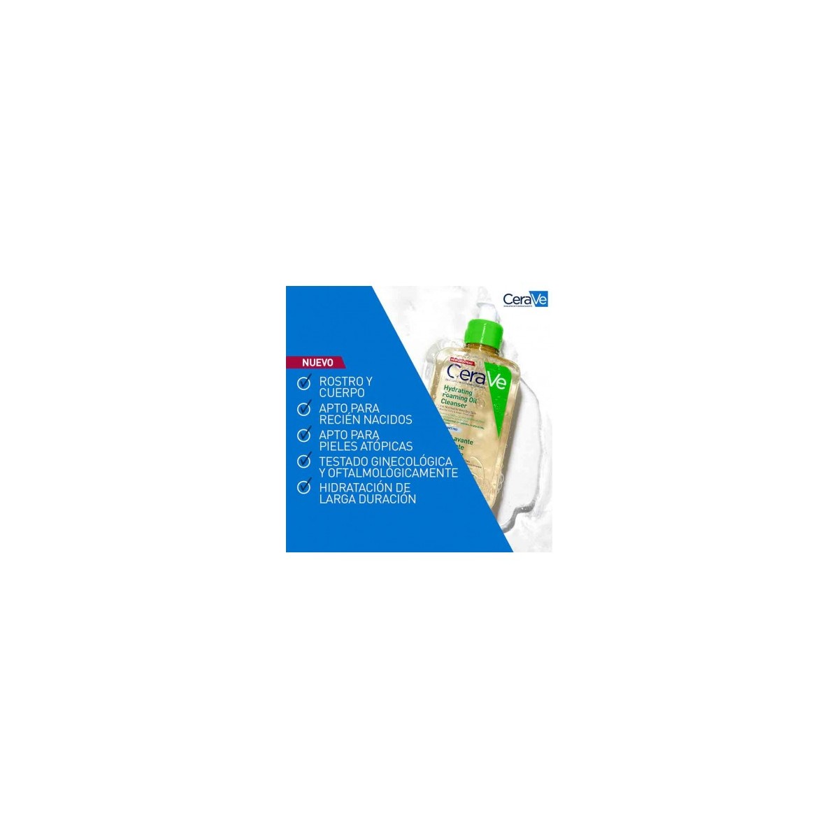Cerave Limpiador Aceite Espumoso Hidratante 473 ML