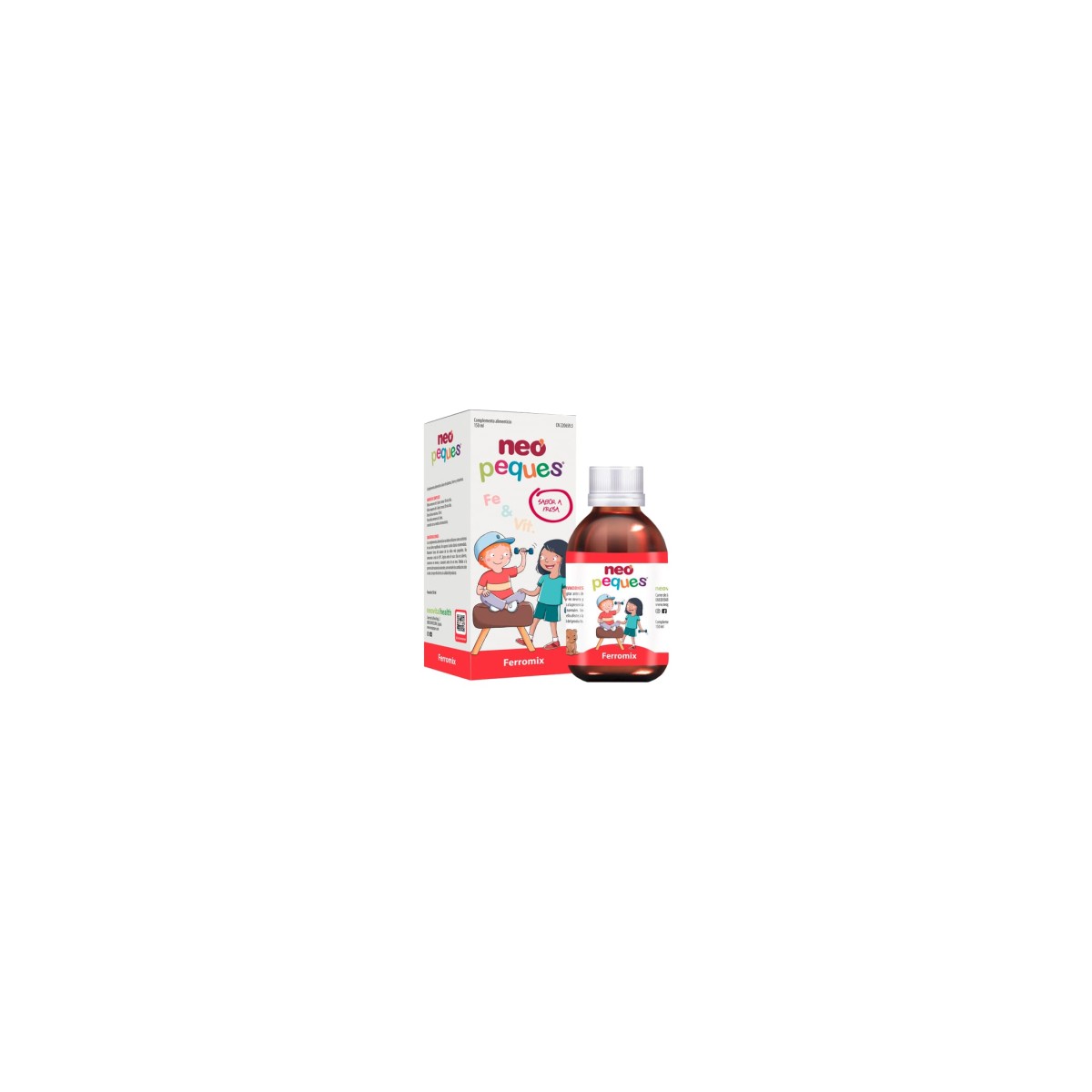 Neo Peques Ferromix  1 Botella 150 ML Sabor Fresa