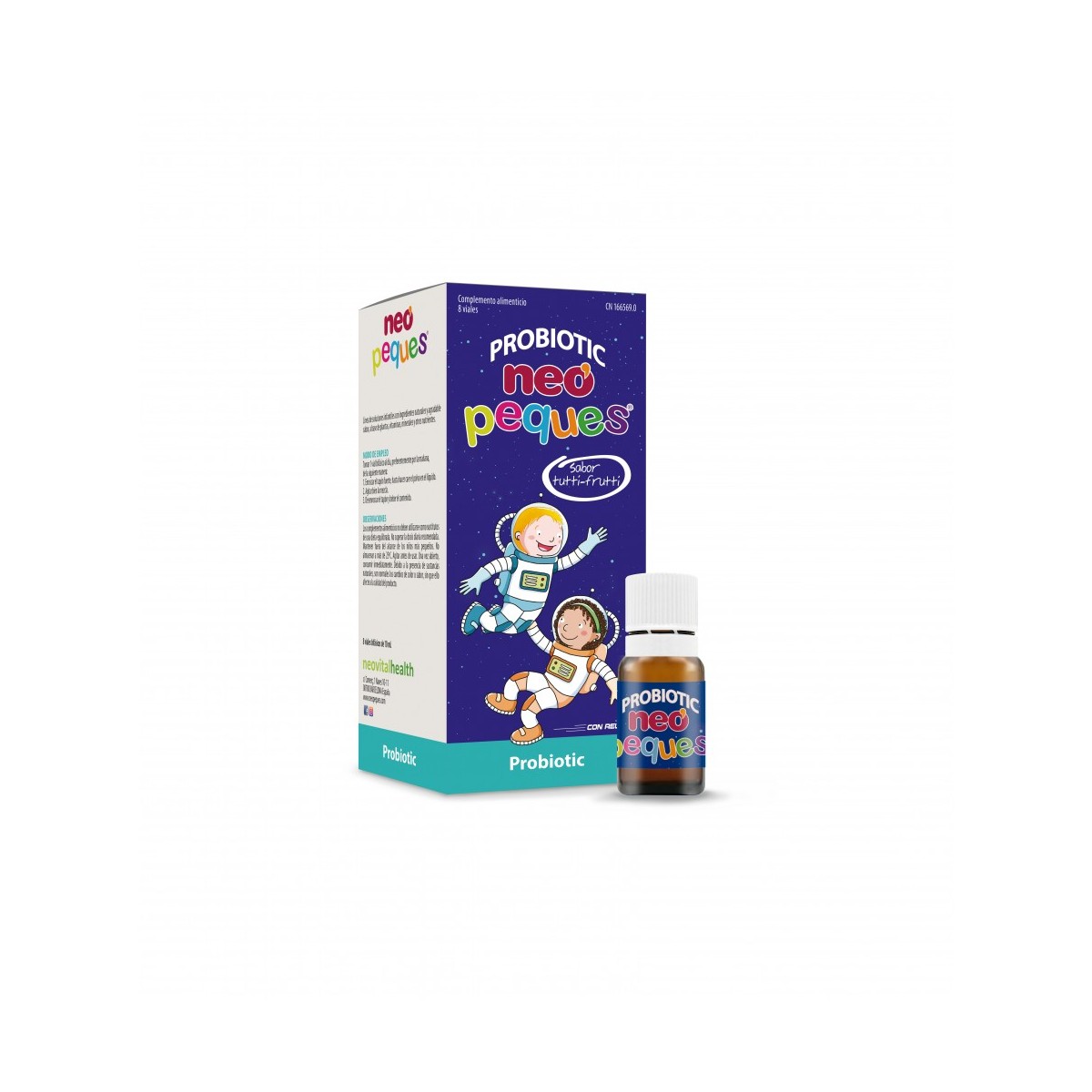 Neo Peques Probiotic  8 Viales Sabor Tutti Fruti