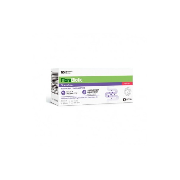 NS Florabiotic Sueropro+  6 Sobres 4,250 G Sabor Fresa