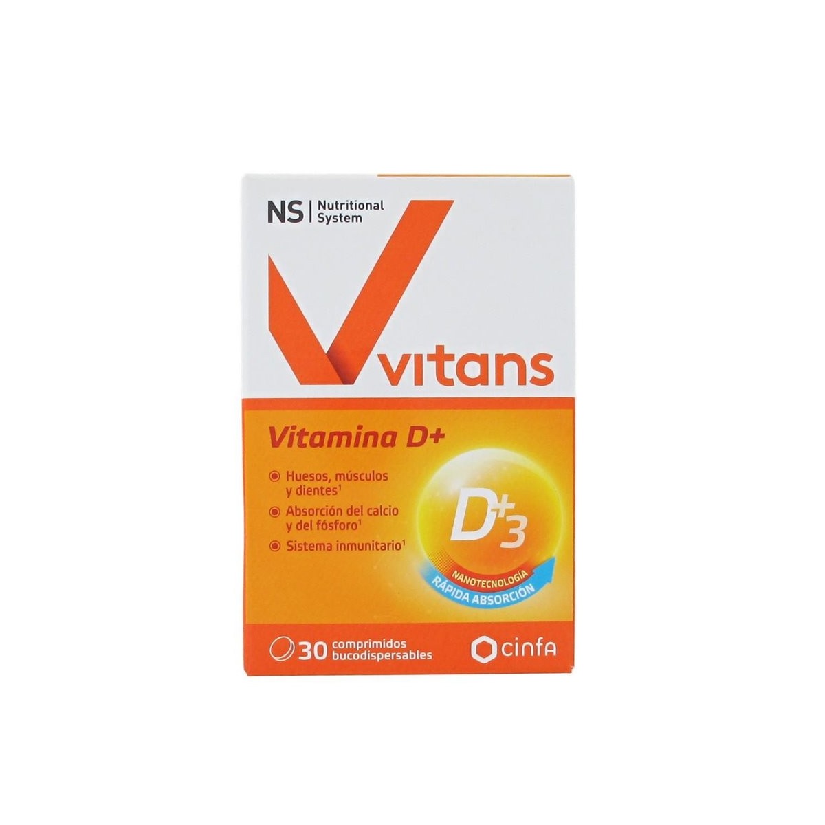 NS Vitans Vitamina D+  30 Comprimidos...