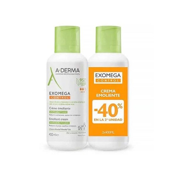 Aderma Exomega Control Crema Emoliente 2x400 ML