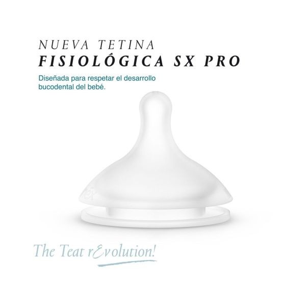Tetina Silicona Fisiologica Flujo Denso Suavinex SX PRO + 6 Meses 2 Uidades