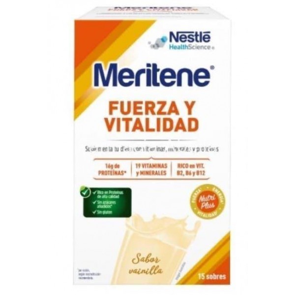 Meritene Fuerza Y Vitalidad Batido 15 Sobres Sabor Vainilla