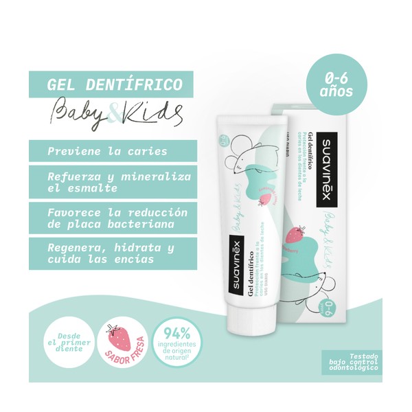 Oral Baby Dentrifico Suavinex 1 Tubo 50 ML Sabor Fresa