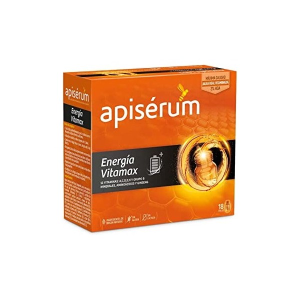 Apiseerm Energia Vitamax 18 Viales Bebibles 10 ML