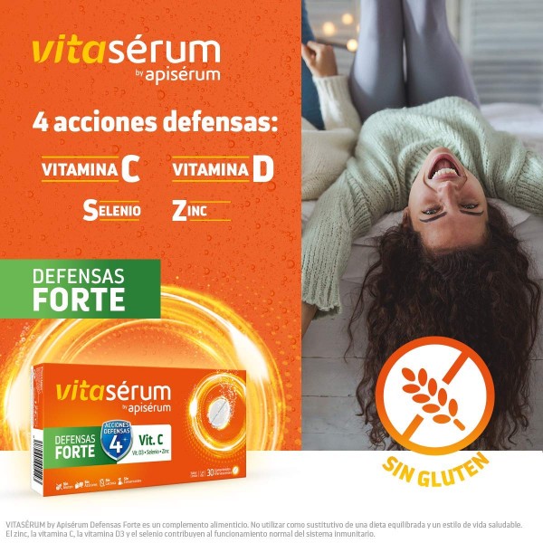 Vitaminaserum By Apiserum Defensas Forte  30 Comprimidos Efervescentes